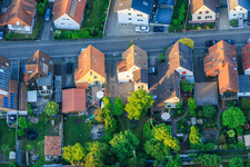 Waldstraße in the garden city settlement in Kandel in the state Rhineland-Palatinate, Germany