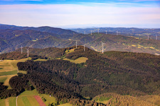 Falkenhöhe Wind Farm in the district Unter-Reichenbach in Hornberg in the state Baden-Wuerttemberg, Germany