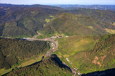 City view from the northeast in Hornberg in the state Baden-Wuerttemberg, Germany