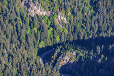 Rocks in the Black Forest along the L715 in the district Tennenbronn in Schramberg in the state Baden-Wuerttemberg, Germany