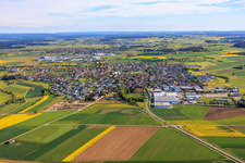 From the south in the district Seedorf in Dunningen in the state Baden-Wuerttemberg, Germany