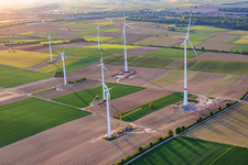 Repowering of the wind farm Minfeld. JUWI is replacing four older turbines (GE 1.5) from 2004 with two new, modern Vestas V162 turbines, each with a capacity of six MW. in Minfeld in the state Rhineland-Palatinate, Germany