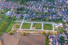 First construction site in the new development area Im Kirschgarten in Winden in the state Rhineland-Palatinate, Germany