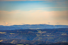Snow on the Feldberg in mid-May from the northeast in the district Rinken in Hinterzarten in the state Baden-Wuerttemberg, Germany