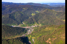 City view from the northeast in Hornberg in the state Baden-Wuerttemberg, Germany