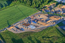 Construction area of the new X2E campus for administration and production buildings in Rohrbach in the state Rhineland-Palatinate, Germany
