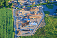 Construction area of the new X2E campus for administration and production buildings in Rohrbach in the state Rhineland-Palatinate, Germany