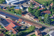 Railroad station in Edesheim in the state Rhineland-Palatinate, Germany