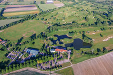 Golfpark Kurpfalz from the east in Limburgerhof in the state Rhineland-Palatinate, Germany