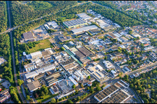 North, industrial area, west from south in Speyer in the state Rhineland-Palatinate, Germany