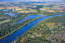 Kiefweiher/Kiefscher Weiher on the Rhine in the district Rheingönheim in Ludwigshafen in the state Rhineland-Palatinate, Germany