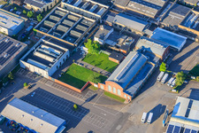 Old tortoise factory from Norden in the district Neckarau in Mannheim in the state Baden-Wuerttemberg, Germany