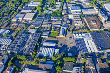 Old turtle factory from the northeast in the district Neckarau in Mannheim in the state Baden-Wuerttemberg, Germany