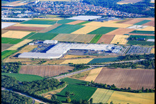 Joseph Vögele AG machine factory from the south in the district Rheingönheim in Ludwigshafen in the state Rhineland-Palatinate, Germany