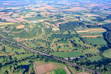 Golf course of the Kurpfalz Golf Park west of the railway line in Schifferstadt in the state Rhineland-Palatinate, Germany