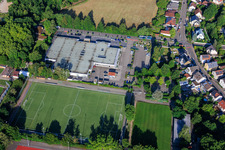 Technology park from the northeast with MVZ Herxheim GbR and MRT Radiology LD-SUEW in Herxheim bei Landau in the state Rhineland-Palatinate, Germany
