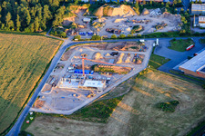 Construction site of the new X2E campus for administration and production buildings in Rohrbach in the state Rhineland-Palatinate, Germany