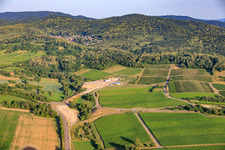 Construction site of the eastern tunnel portal for the Astrid Tunnel to bypass and circumvent Bad Bergzabern between B38 (Weinstraße) and B427 (Kurtalstraße) in Dörrenbach in the state Rhineland-Palatinate, Germany
