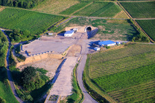 Construction site of the eastern tunnel portal for the Astrid Tunnel to bypass and circumvent Bad Bergzabern between B38 (Weinstraße) and B427 (Kurtalstraße) in Dörrenbach in the state Rhineland-Palatinate, Germany