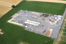Construction site of the second drilling site on the Trappelberg of the Lionheart project by Vulcan Energy for the future climate-neutral heat supply of the city of Landau as well as lithium extraction and electricity production through ORC plant in Rohrbach in the state Rhineland-Palatinate, Germany