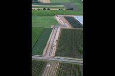 Earthworks for the route between the first drilling site on the Schleidberg and the second drilling site on the Trappelberg of Vulcan Energy's Lionheart project for the future climate-neutral heat supply of the city of Landau, as well as lithium extraction and electricity production through an ORC plant in Insheim in the state Rhineland-Palatinate, Germany