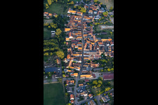 Klingbachstraße from the west in the district Klingen in Heuchelheim-Klingen in the state Rhineland-Palatinate, Germany