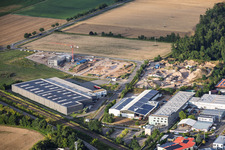 Industrial park Große Ahlmühle with construction site of the new X2E campus for administration and production buildings in Rohrbach in the state Rhineland-Palatinate, Germany