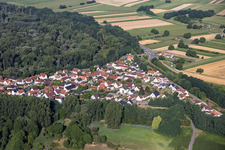 Rue de la Gare in Munchhausen in the state Bas-Rhin, France
