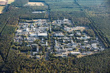 Karlsruhe Institute of Technology – North Campus from the south in the district Leopoldshafen in Eggenstein-Leopoldshafen in the state Baden-Wuerttemberg, Germany