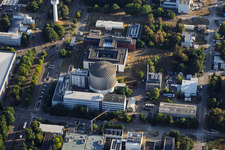 Karlsruhe Institute of Technology – North Campus featuring the Hydrogen Test Centre Karlsruhe (HYKA) and the Institute of Nanotechnology in the district Leopoldshafen in Eggenstein-Leopoldshafen in the state Baden-Wuerttemberg, Germany