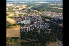 City view from the southeast in Bellheim in the state Rhineland-Palatinate, Germany