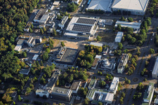 Karlsruhe Institute of Technology – North Campus with the Institute of Meteorology and Climate Research – Atmospheric Aerosol Research (IMK-AAF) and the Institute of Biological and Chemical Systems in the district Leopoldshafen in Eggenstein-Leopoldshafen in the state Baden-Wuerttemberg, Germany