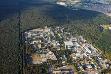 Karlsruhe Institute of Technology – North Campus from the northeast in the district Leopoldshafen in Eggenstein-Leopoldshafen in the state Baden-Wuerttemberg, Germany