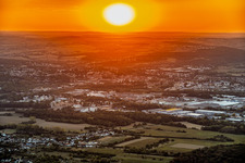 Sunset over Saargemünd in the district Zone Industrielle du Grand Bois Fayencerie in Saargemünd in the state Moselle, France