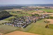From the northeast in the district Harpertshausen in Babenhausen in the state Hesse, Germany