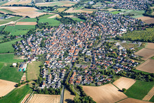 From the southwest in the district Pflaumheim in Großostheim in the state Bavaria, Germany