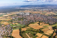 Overview of locations from the south in Großostheim in the state Bavaria, Germany
