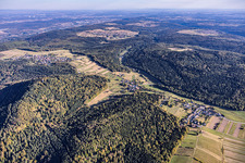 Moosalbtal valley from the south, including the districts of Moosbronn and Althof in the district Freiolsheim in Gaggenau in the state Baden-Wuerttemberg, Germany