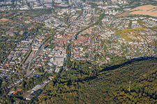 City view from the east in Ettlingen in the state Baden-Wuerttemberg, Germany