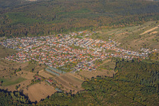 From the southeast in the district Spessart in Ettlingen in the state Baden-Wuerttemberg, Germany
