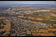 From the southwest in the district Heiligenstein in Römerberg in the state Rhineland-Palatinate, Germany