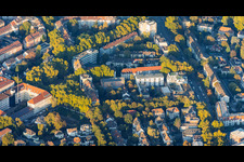 Kurfürstenstraße, Lisztstraße, and Bayernplatz in the district Süd in Ludwigshafen in the state Rhineland-Palatinate, Germany