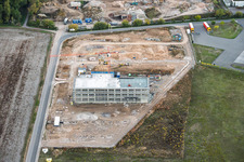 Construction site for the new X2E campus (administration and production buildings) in Rohrbach in the state Rhineland-Palatinate, Germany