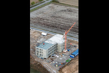 Construction site for the new X2E campus (administration and production buildings) in Rohrbach in the state Rhineland-Palatinate, Germany