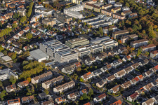 School complex, including the Bertha-von-Suttner-Schule, the Albert-Einstein-Schule, and the District Media Center (Kreis-Medien-Zentrum) in Ettlingen in the state Baden-Wuerttemberg, Germany