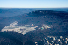 Peak of Koenigstuhl in the forest and mountainous landscape in Heidelberg in the state Baden-Wurttemberg