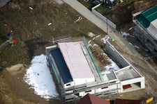 Bird's eye view of New development area Am Höhenweg in Kandel in the state Rhineland-Palatinate, Germany