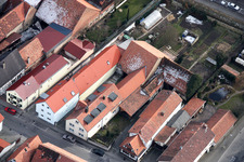 Rheinstr in Kandel in the state Rhineland-Palatinate, Germany from above