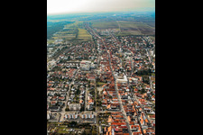 City from the east in Kandel in the state Rhineland-Palatinate, Germany