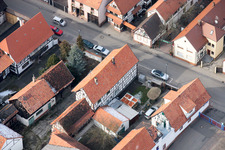 Aerial view of Rheinstr in Kandel in the state Rhineland-Palatinate, Germany